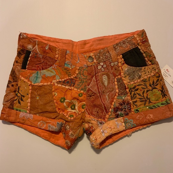 Raj Pants - Raj Arushi Patchwork Shorts